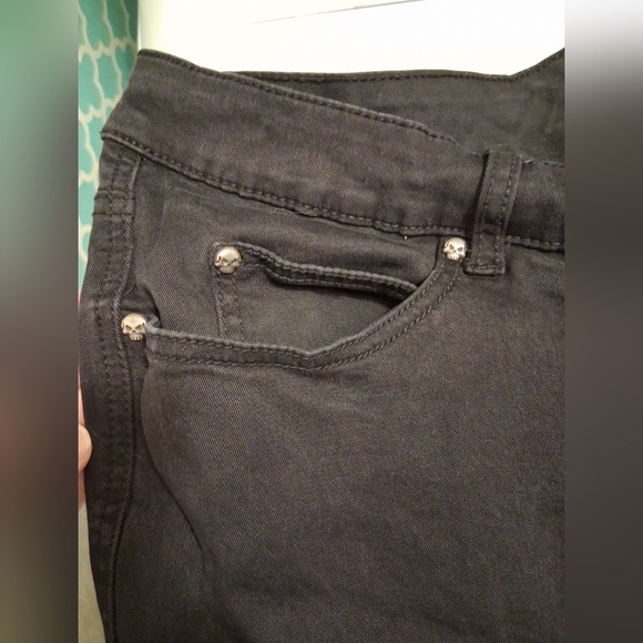 Tripp NYC Y2K Low-Rise Black T-Back Skinny Jeans, size 20R - Picture 10 of 13